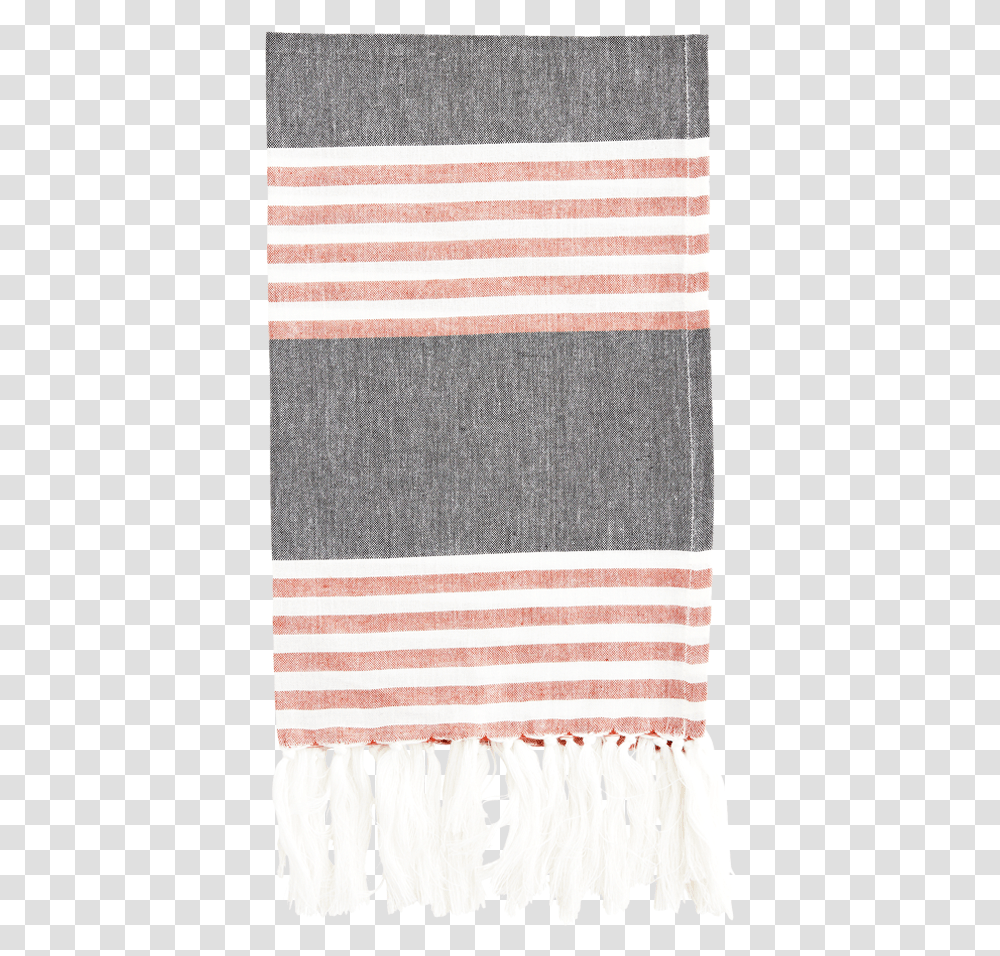 Grey & Red Stripe Tea Towel Scarf, Rug, Quilt Transparent Png