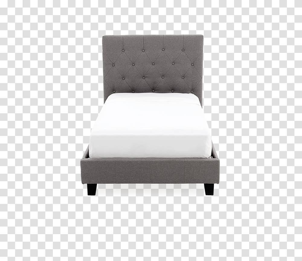Grey Upholstered, Furniture, Bed, Mattress, Cushion Transparent Png