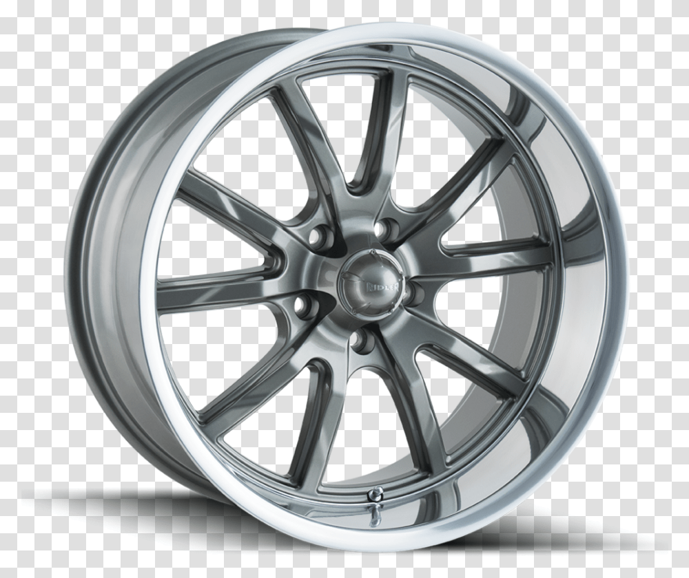 Grey W Polished Lip Ridler, Wheel, Machine, Tire, Car Wheel Transparent Png