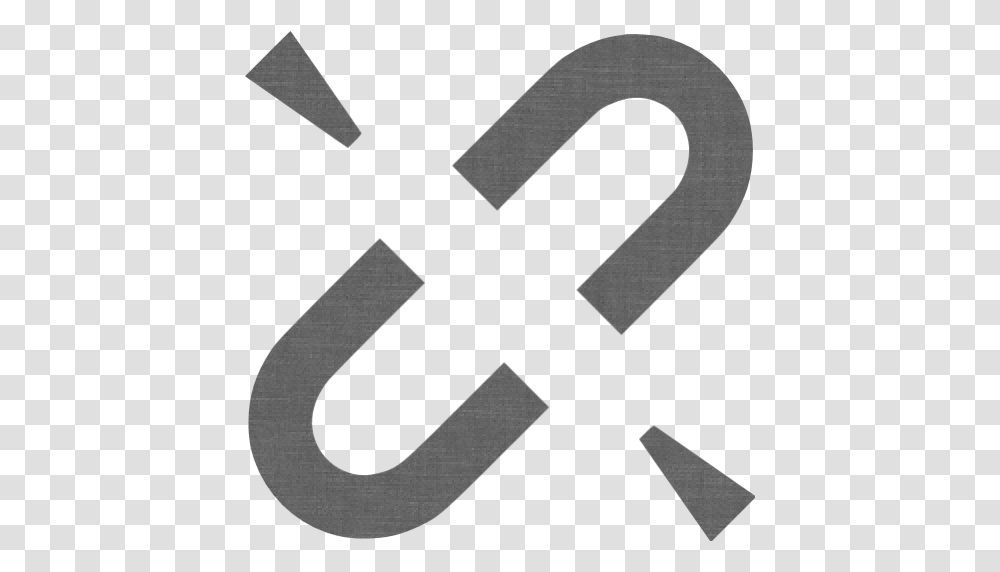Grey Wall Broken Link Icon, Alphabet, Cross Transparent Png