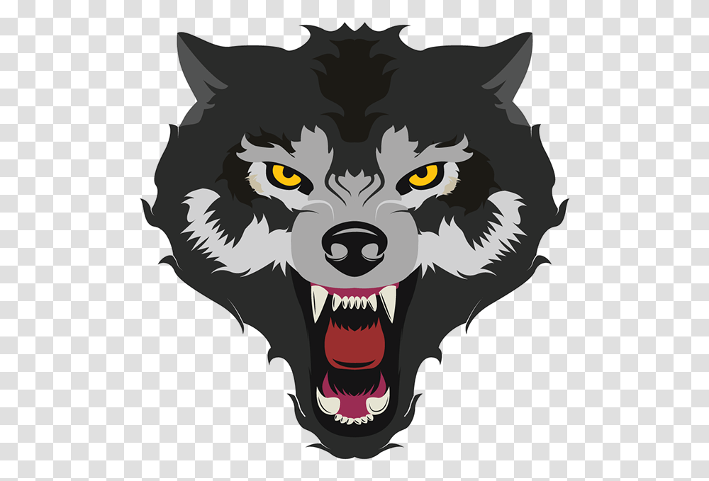 Grey Wolf Vector Logo Cartoon, Mammal, Animal, Raccoon, Snout Transparent Png