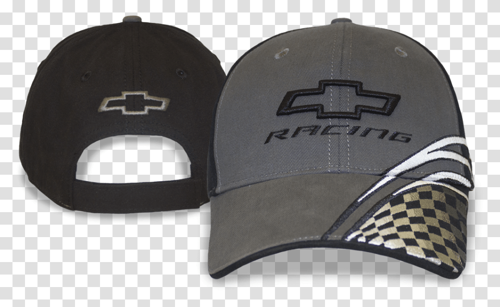 Greyblack Chevrolet Racing Hat Wcheckered Flag Baseball Cap, Apparel Transparent Png