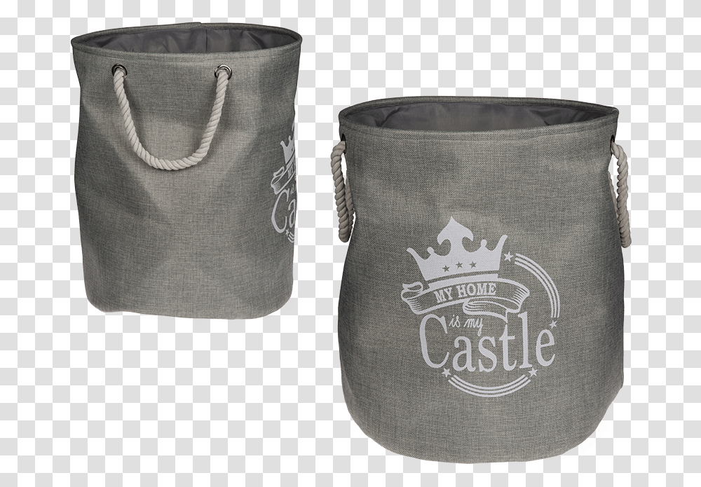 Greywhite Coloured Laundry Basket Leather, Tote Bag, Purse, Handbag, Accessories Transparent Png