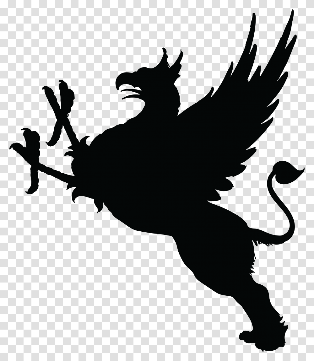 Griffin Clipart Group With Items, Silhouette, Stencil, Person, Human Transparent Png