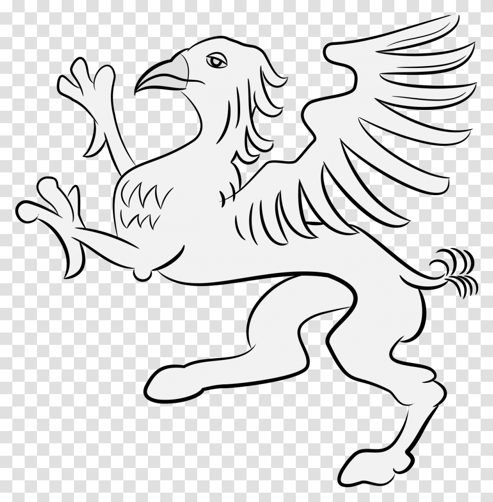 Griffin Coloring, Stencil, Bird, Animal, Poultry Transparent Png
