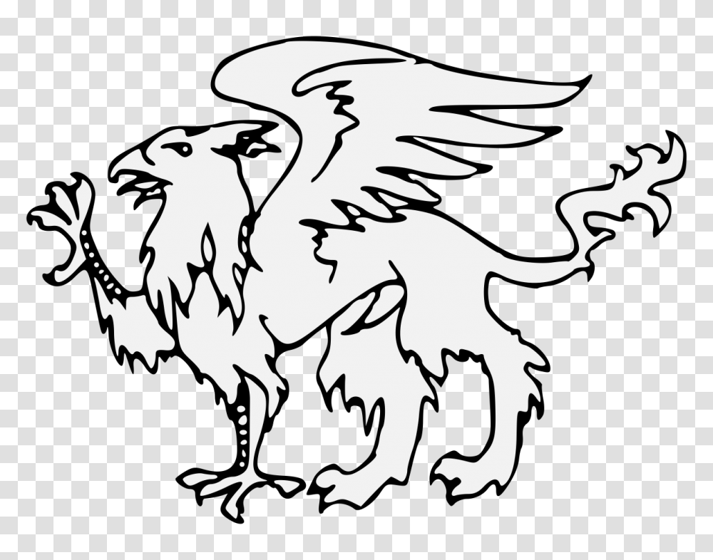 Griffin, Fantasy, Stencil, Eagle, Bird Transparent Png