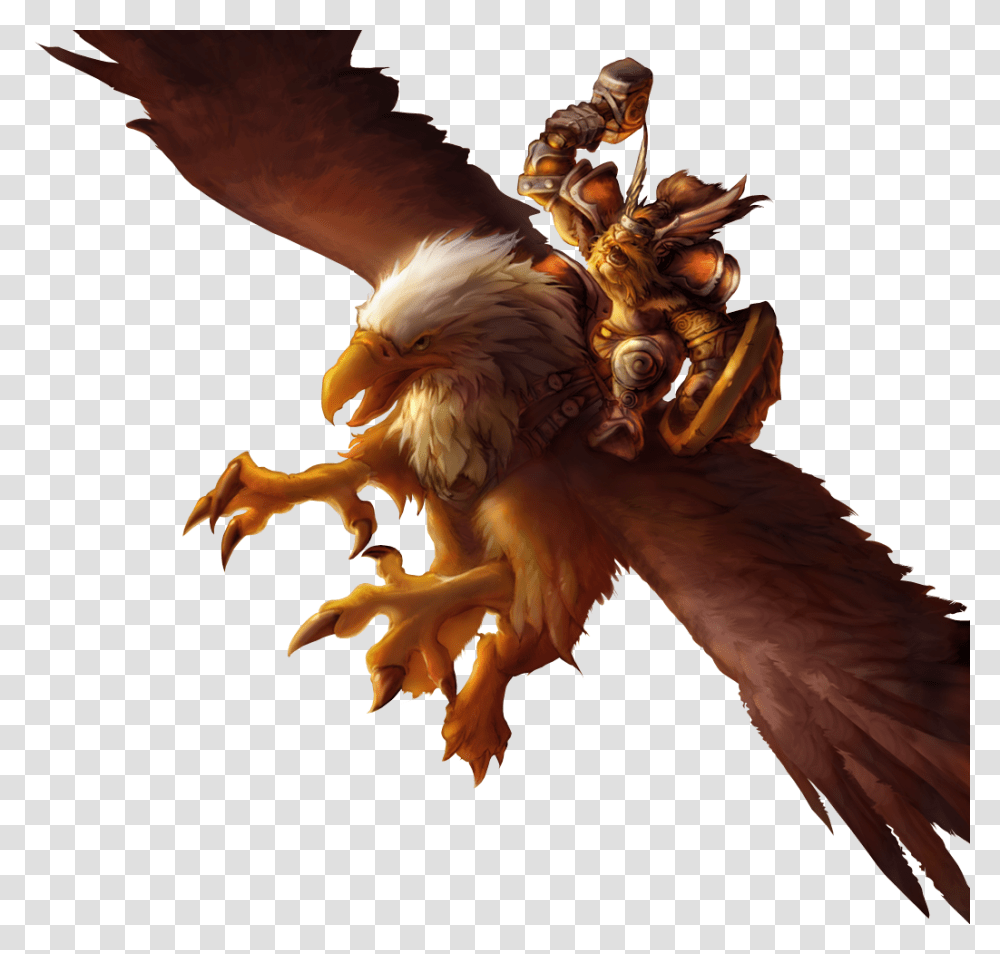 Griffon Rider Warcraft, Eagle, Bird, Animal, Bald Eagle Transparent Png