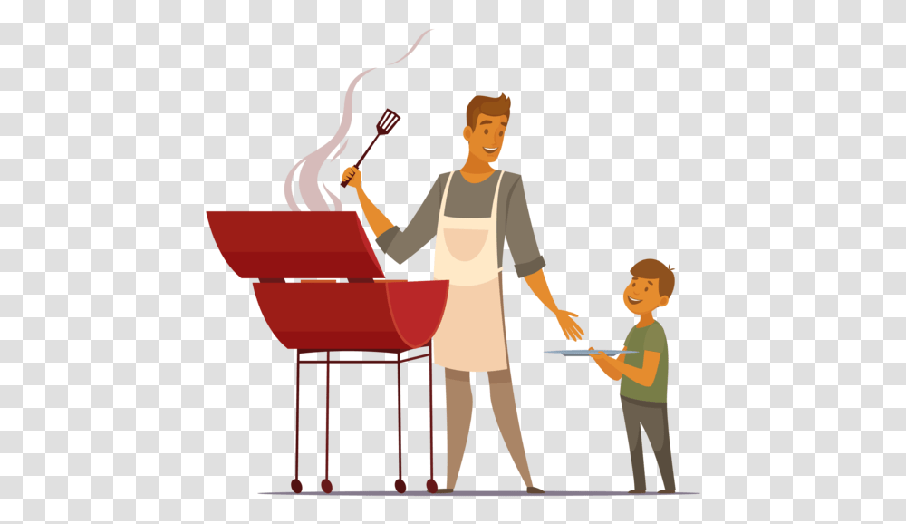 Grill Background Cartoon Background Bbq, Person, Human, Performer, People Transparent Png