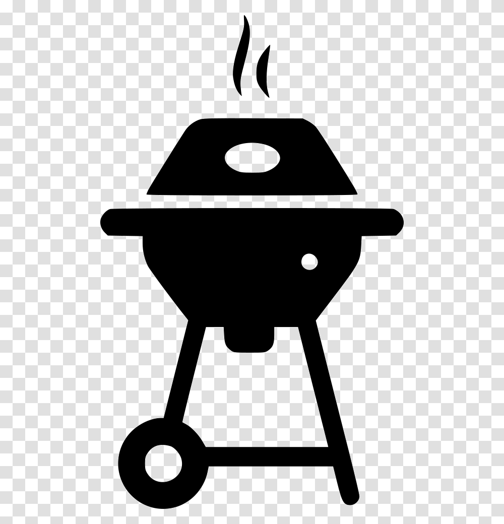 Grill With Smoke Bbq Grill Icon, Silhouette, Furniture, Tabletop, Bowl Transparent Png