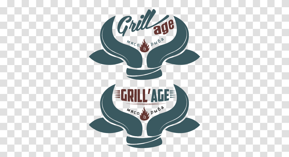 Grillage Meat & Fish Grill Restaurant Logos Label, Poster, Advertisement, Animal, Mammal Transparent Png