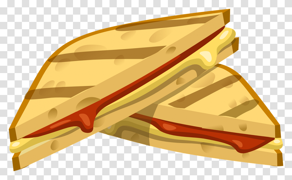 Grilled Cheese Clip Art, Gold, Food, Wood, Cutlery Transparent Png