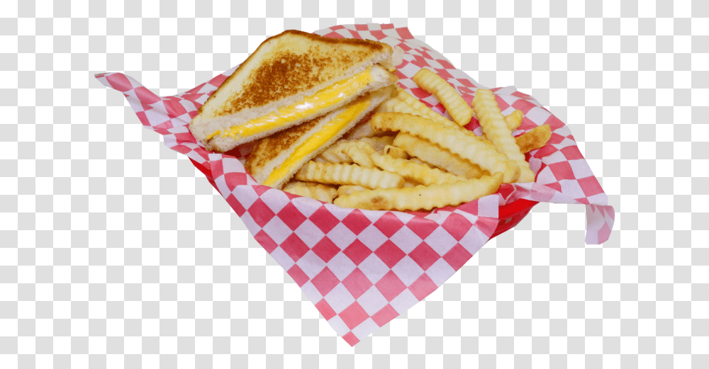 Grilled Cheese Kids Meal French Fries, Food, Sandwich, Bread, Cracker Transparent Png