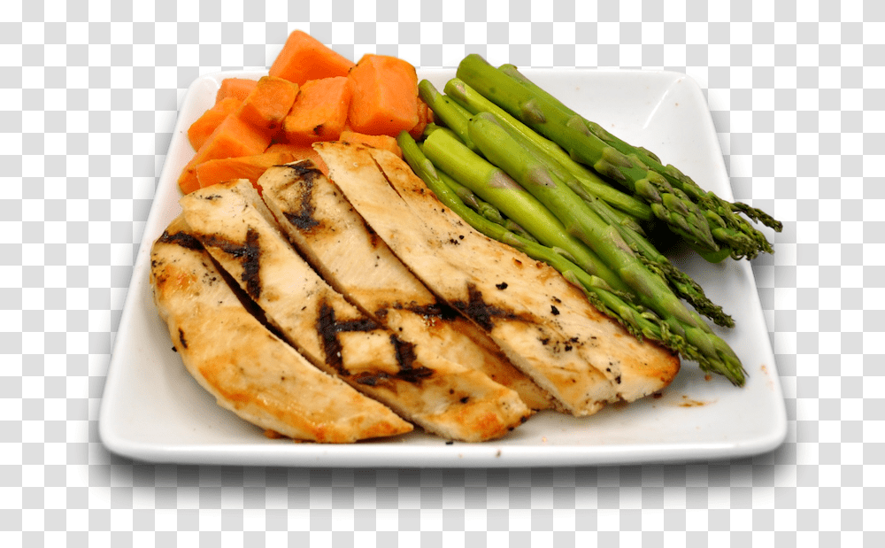 Grilled Chicken Asparagus Fit PlateData Rimg Chicken Breast, Plant, Vegetable, Food, Dish Transparent Png