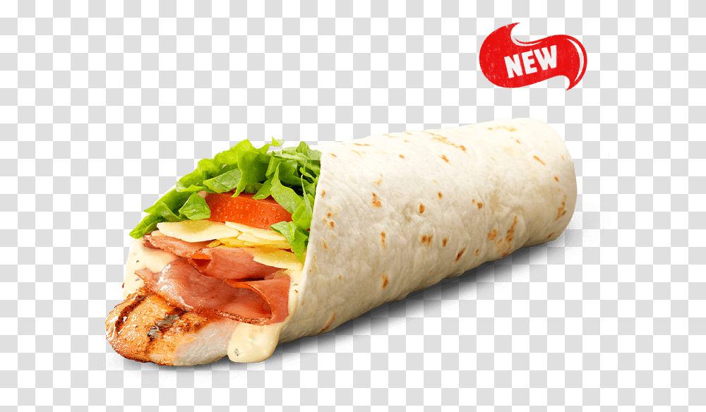 Grilled Chicken Caesar Wrap Sandwich Wrap, Food, Bread, Burrito, Hot Dog Transparent Png
