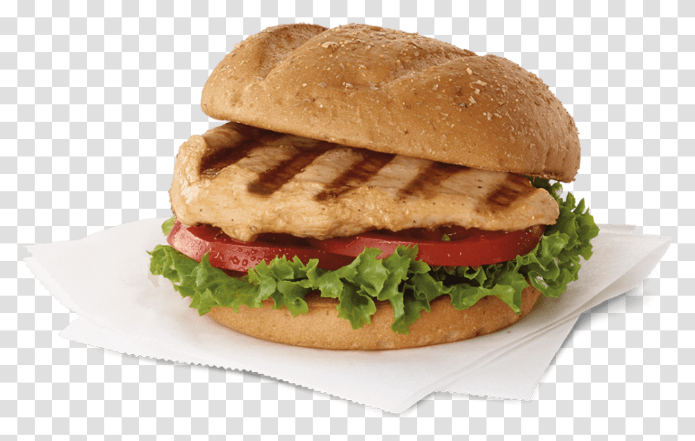Grilled Chicken SandwichSrc Https Chick Fil A Grilled Chicken Sandwich, Burger, Food, Bread, Plant Transparent Png