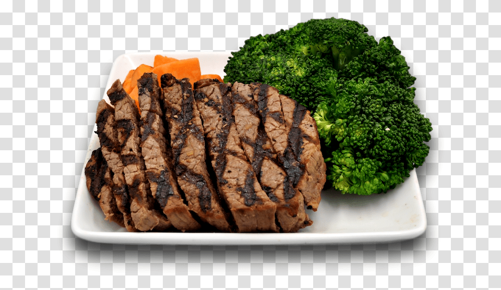 Grilled Piedmontese Steak Amp Broccoli Fit Plate Plate Of Steak And Broccoli, Plant, Vegetable, Food, Bread Transparent Png