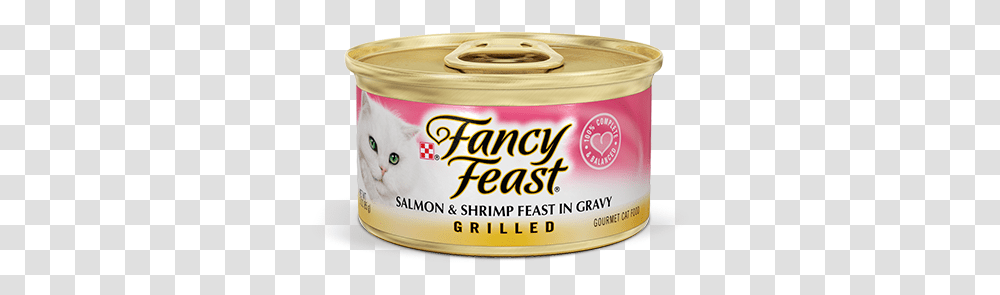 Grilled Salmon Amp Shrimp Feast In Gravy Cat Food Fancy Feast Salmon And Ocean Whitefish, Tin, Can, Canned Goods, Aluminium Transparent Png