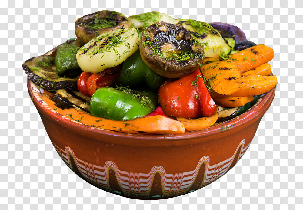 Grilled Vegetables Food Restaurant Plate Grilled Vegetables No Background, Bowl, Plant, Meal, Dish Transparent Png