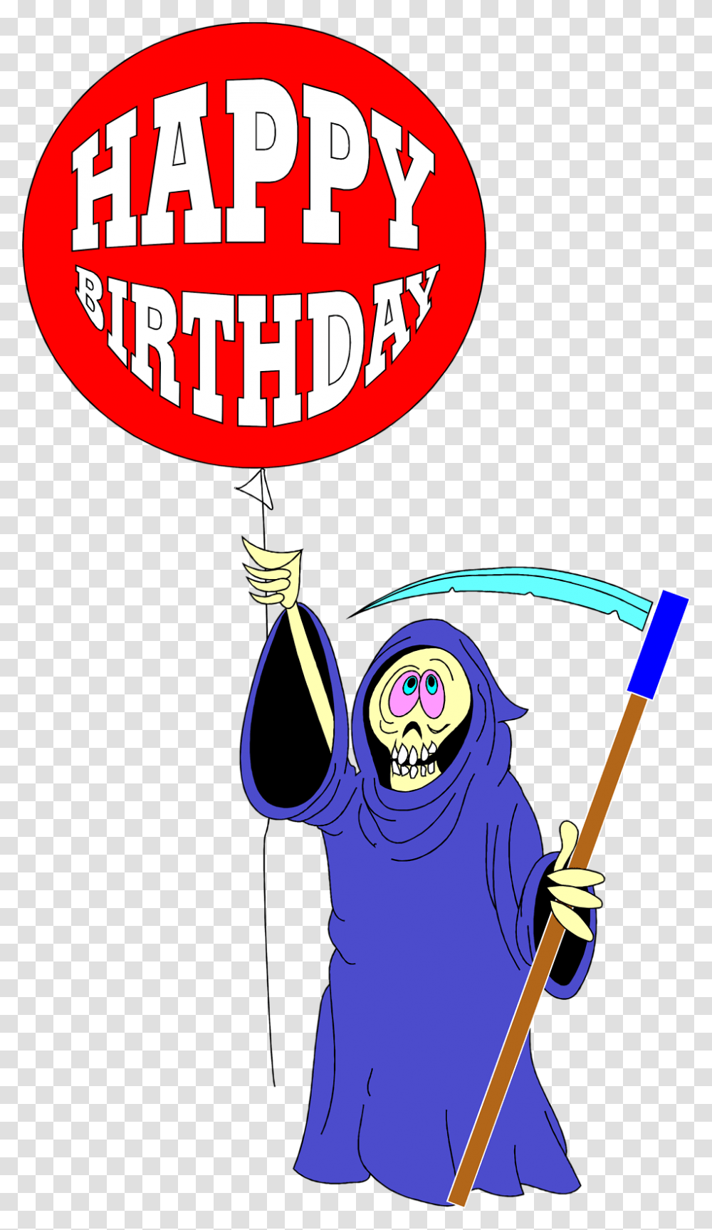Grim Reaper Birthday Balloons Grim Reaper Cartoon Birthday Happy Birthday Reaper Gif, Crowd, Graphics, Parade, Stick Transparent Png