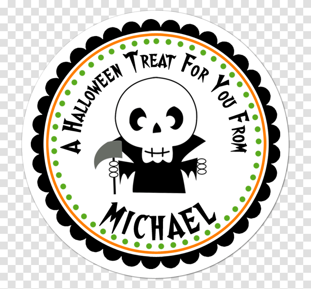 Grim Reaper Halloween Sticker Sticker Dia De Halloween, Label, Text, Logo, Symbol Transparent Png