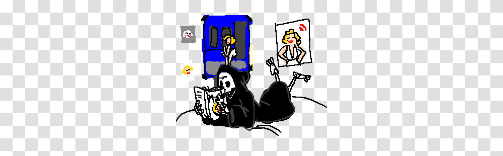 Grim Reaper Infatuated With Marilyn Monroe Drawing, Musician, Musical Instrument, Crowd, Performer Transparent Png