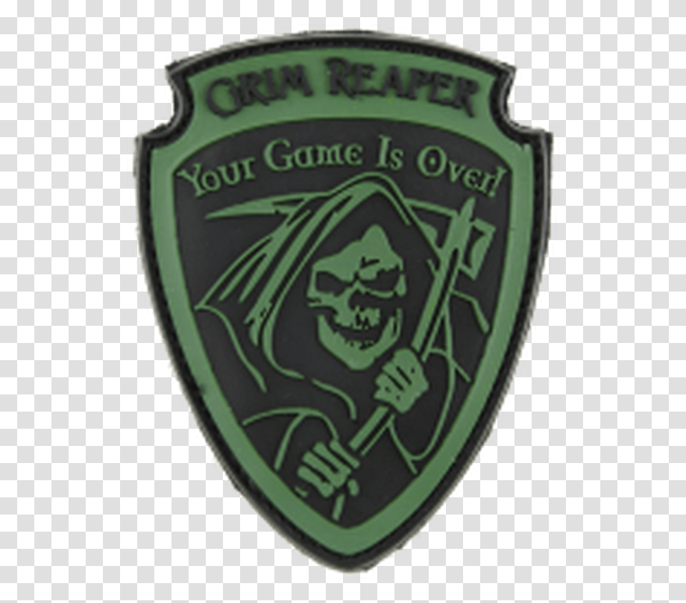 Grim Reaper Solid, Logo, Symbol, Trademark, Badge Transparent Png