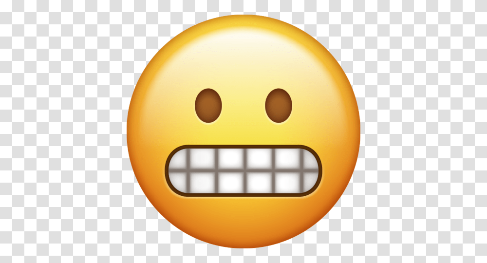 Grimacing Emoji, Word, Food Transparent Png