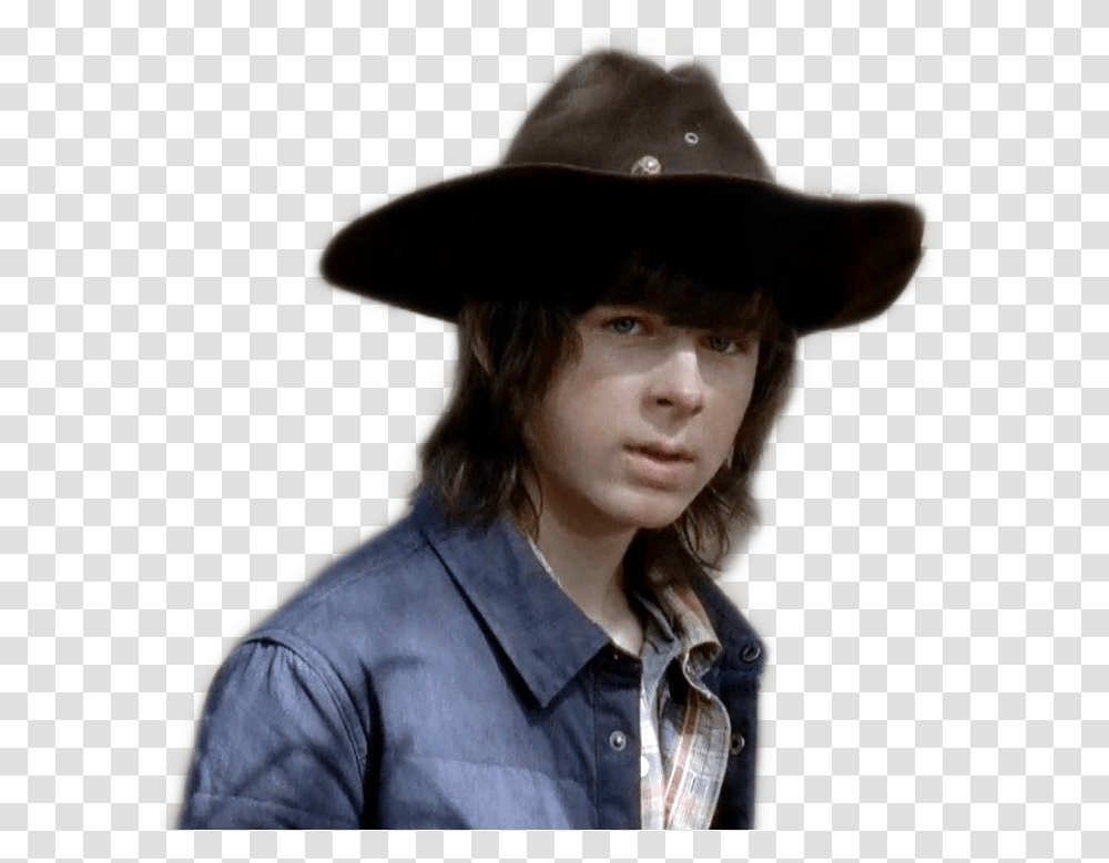 Grimes Carl Carlgrimes Twd Thewalkingdead Freetoedit Carl Grimes Stickers, Apparel, Hat, Person Transparent Png