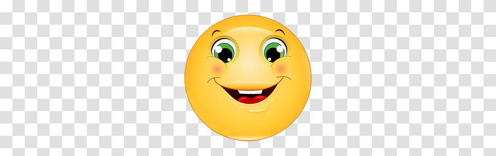 Grin Eyes Open Emoticon Biro Emoticon Smiley, Toy, Pac Man, Head Transparent Png