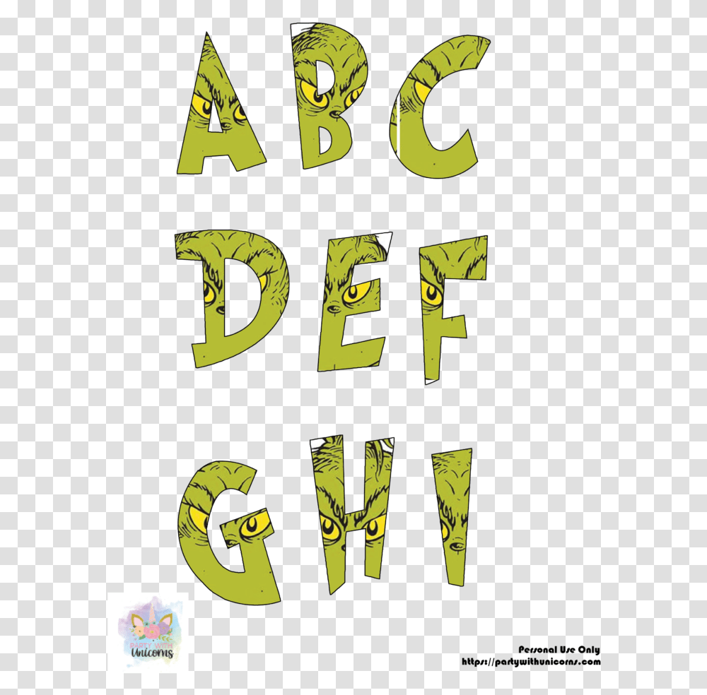 Grinch Clip Art, Alphabet, Number Transparent Png