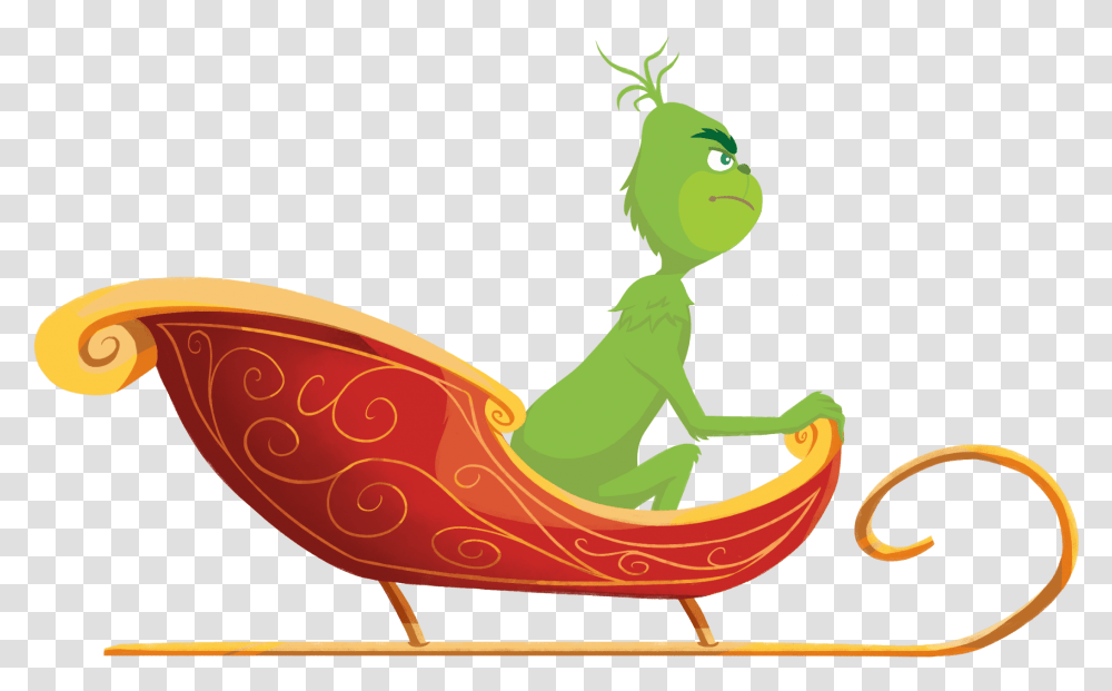 Grinch In A Sleigh, Animal, Furniture, Invertebrate, Insect Transparent Png