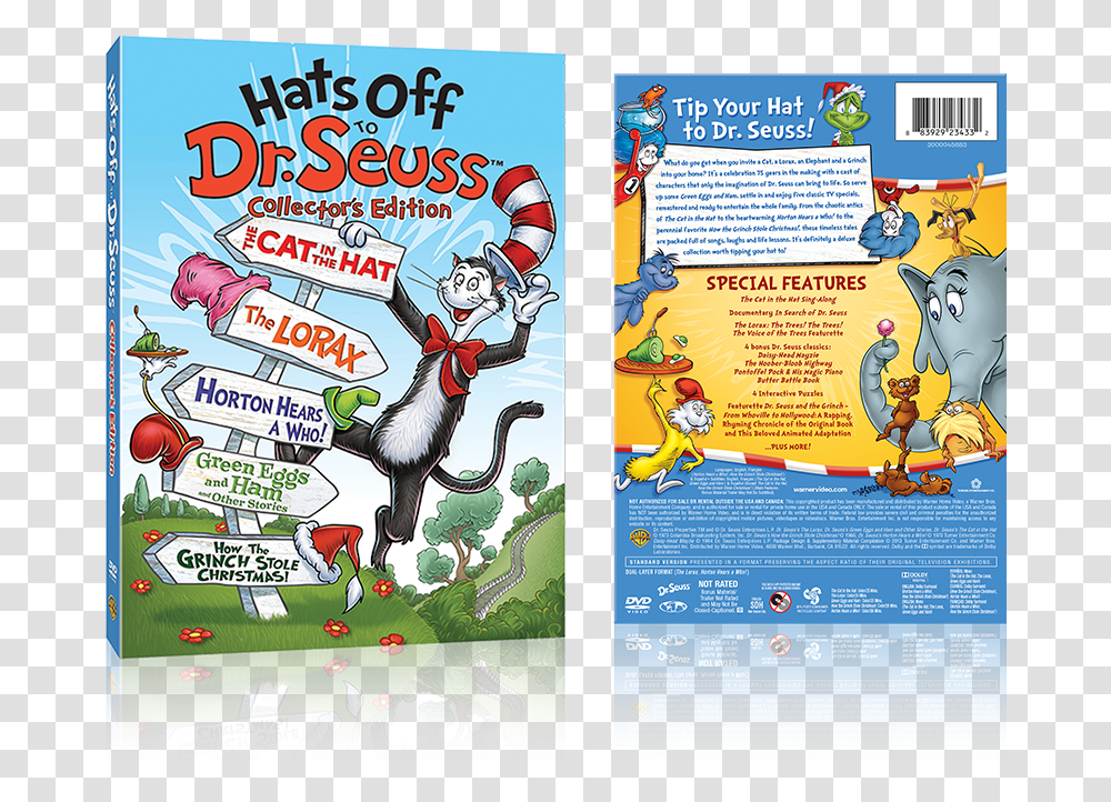 Grinch The Cat In The Hat, Comics, Book, Advertisement, Poster Transparent Png