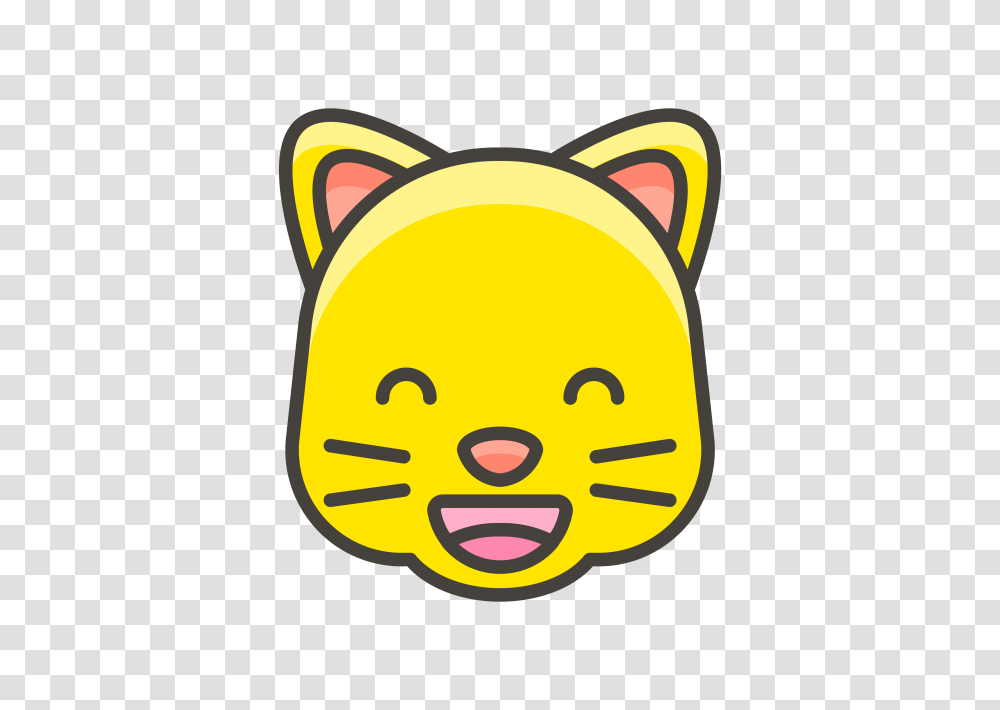 Grinning Cat Face With Smiling Eyes Emoji Emoji, Label, Outdoors Transparent Png