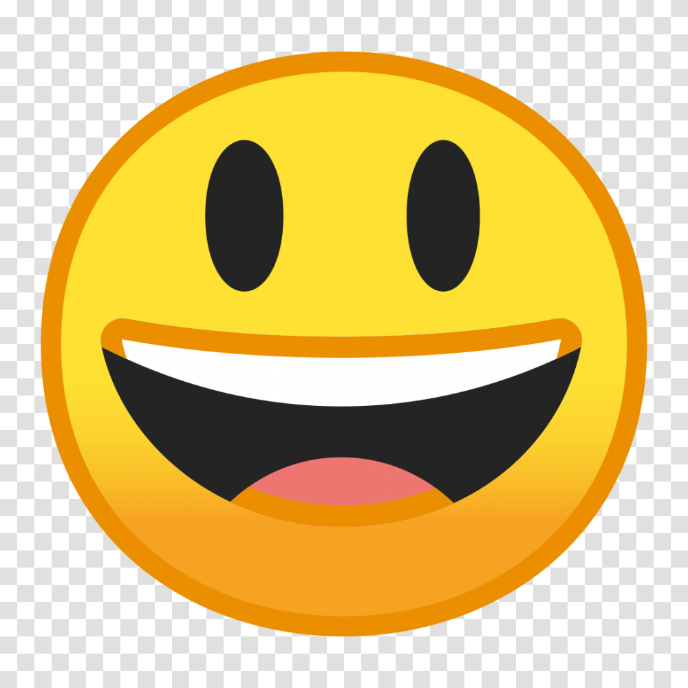 Grinning Face With Big Eyes Icon Noto Emoji Smileys Iconset Google, Label, Outdoors, Nature Transparent Png