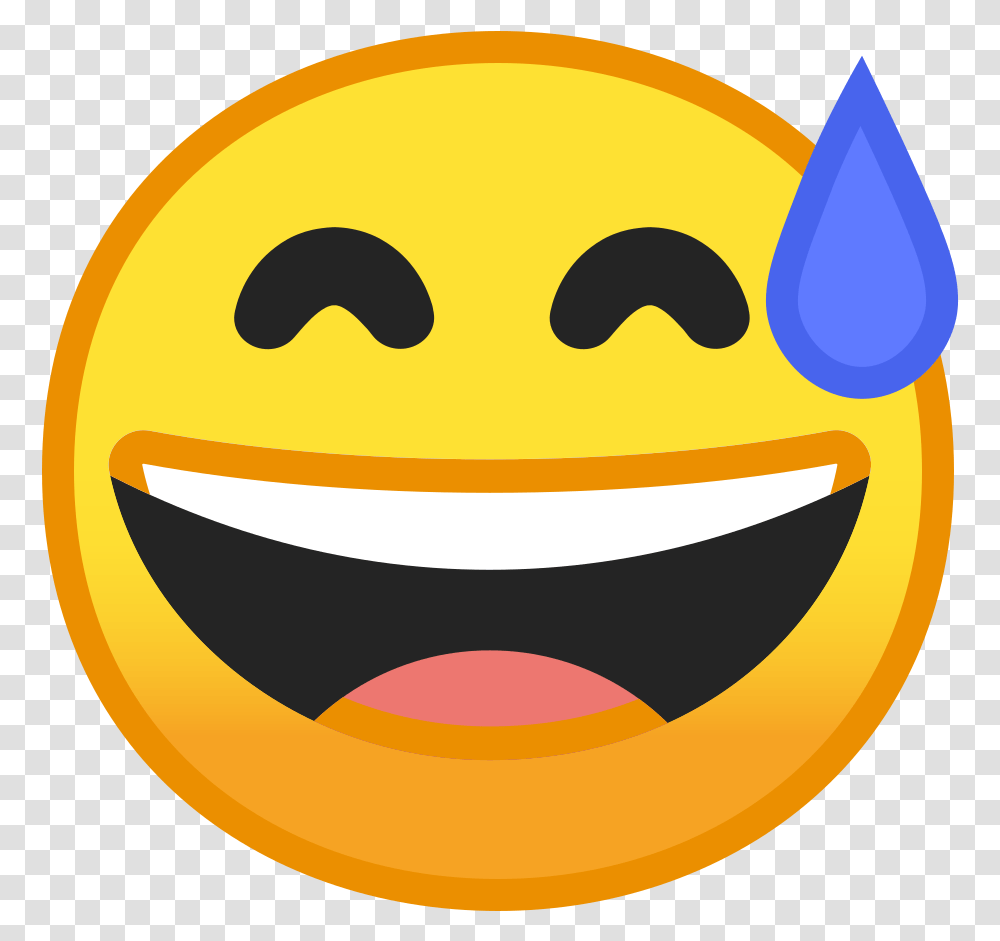 Grinning Face With Sweat Icon Que Significa Este Emoji Label Outdoors Nature Transparent Png Pngset Com