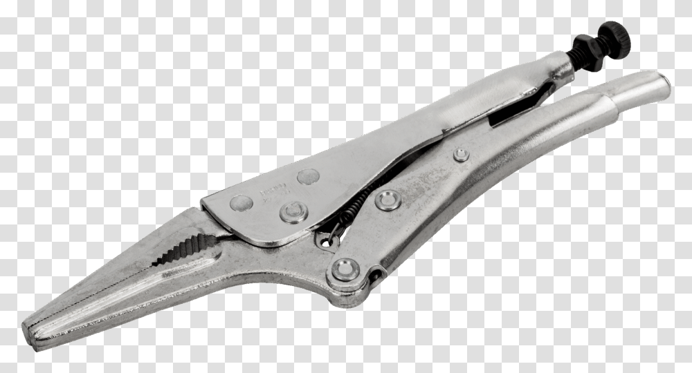 Grip Locking Pliers With Long And Slim Jaws Pliers, Knife, Blade, Weapon, Weaponry Transparent Png