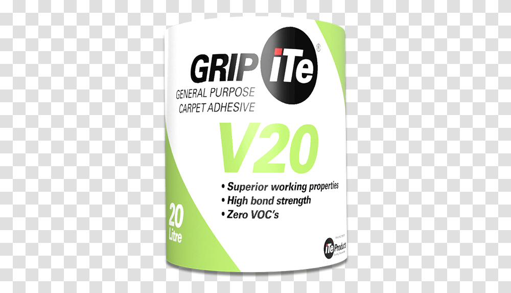 Gripite V20 A General Purpose Carpet Adhesive 20 Litre Label, Bottle, Tin, Aluminium Transparent Png
