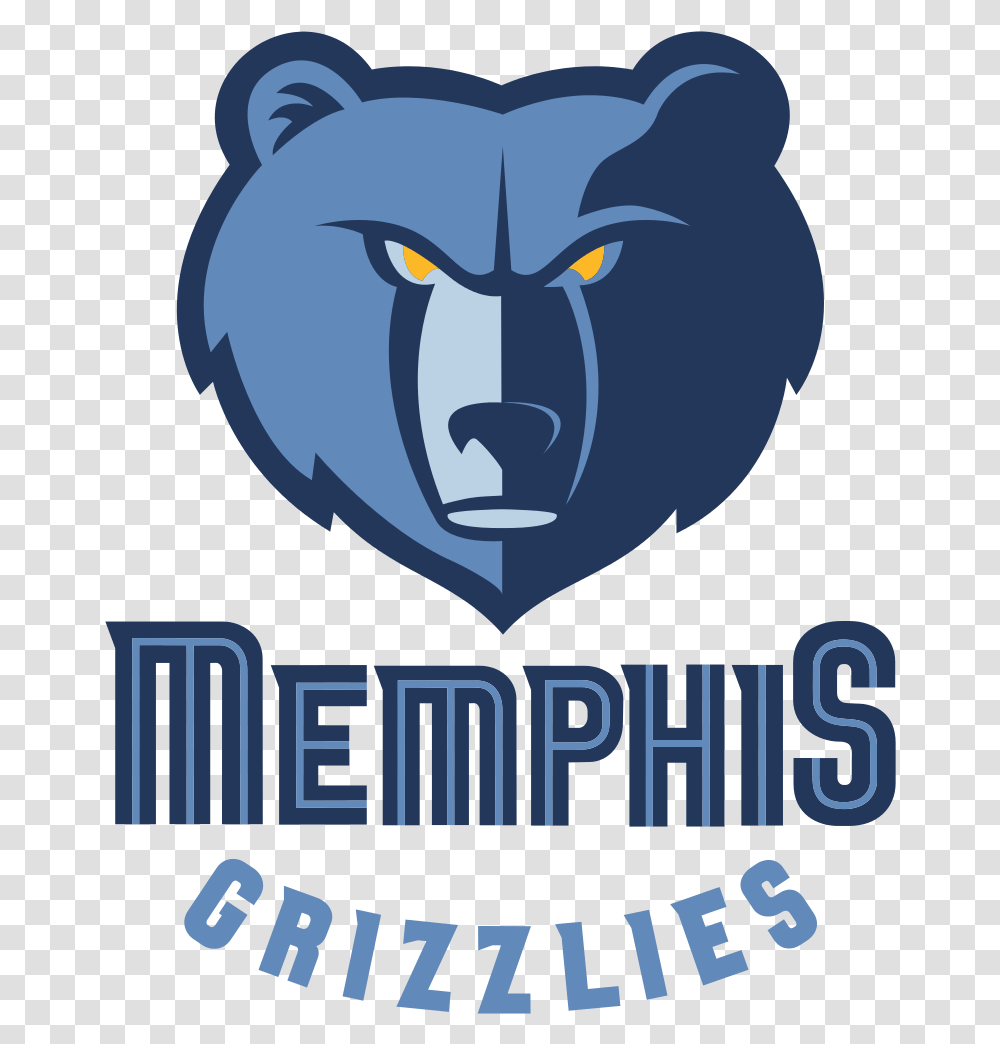 Grizz Logo Memphis Grizzlies Logo, Poster, Advertisement, Mammal Transparent Png