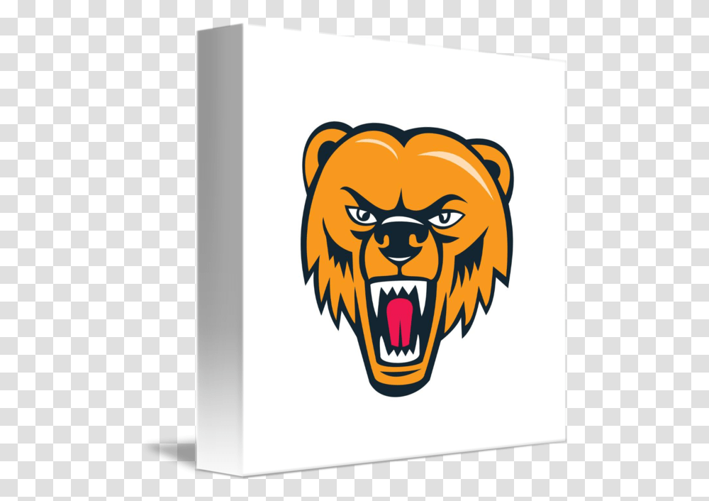 Grizzly Bear Angry Head Cartoon By Aloysius Patrimonio Bear Head Clipart, Logo, Symbol, Trademark, Teeth Transparent Png