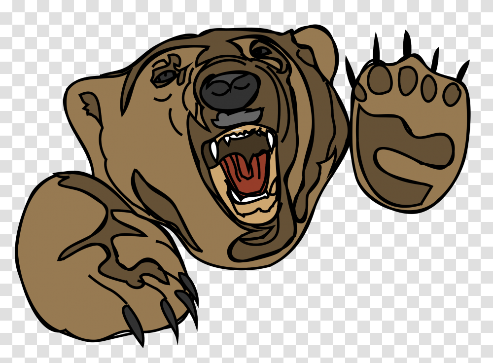 Grizzly Bear Clipart Growl, Lion, Wildlife, Mammal, Animal Transparent Png