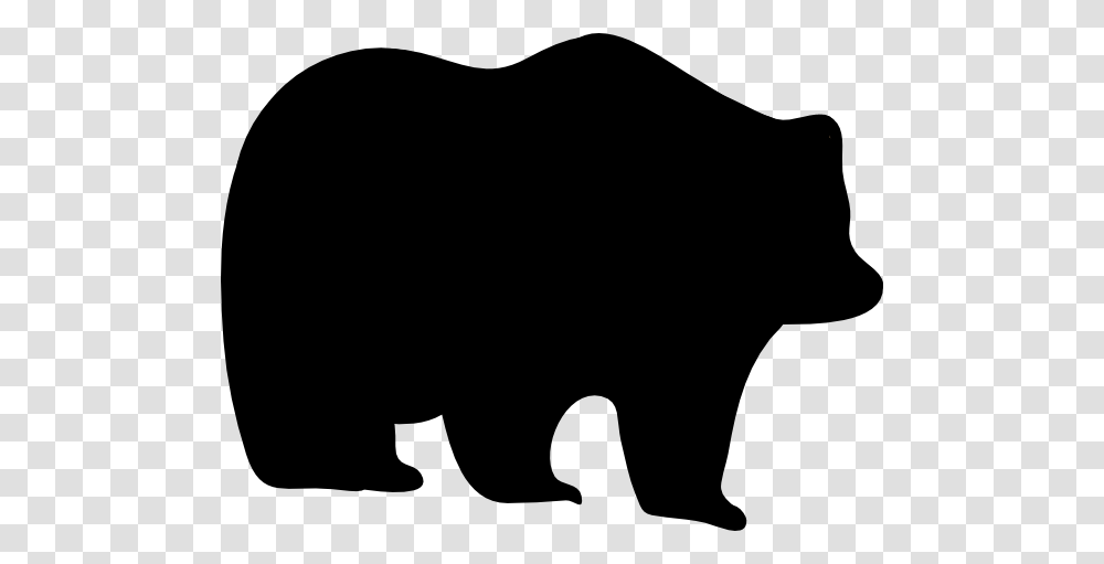 Grizzly Bear Clipart, Silhouette, Mammal, Animal, Wildlife Transparent Png