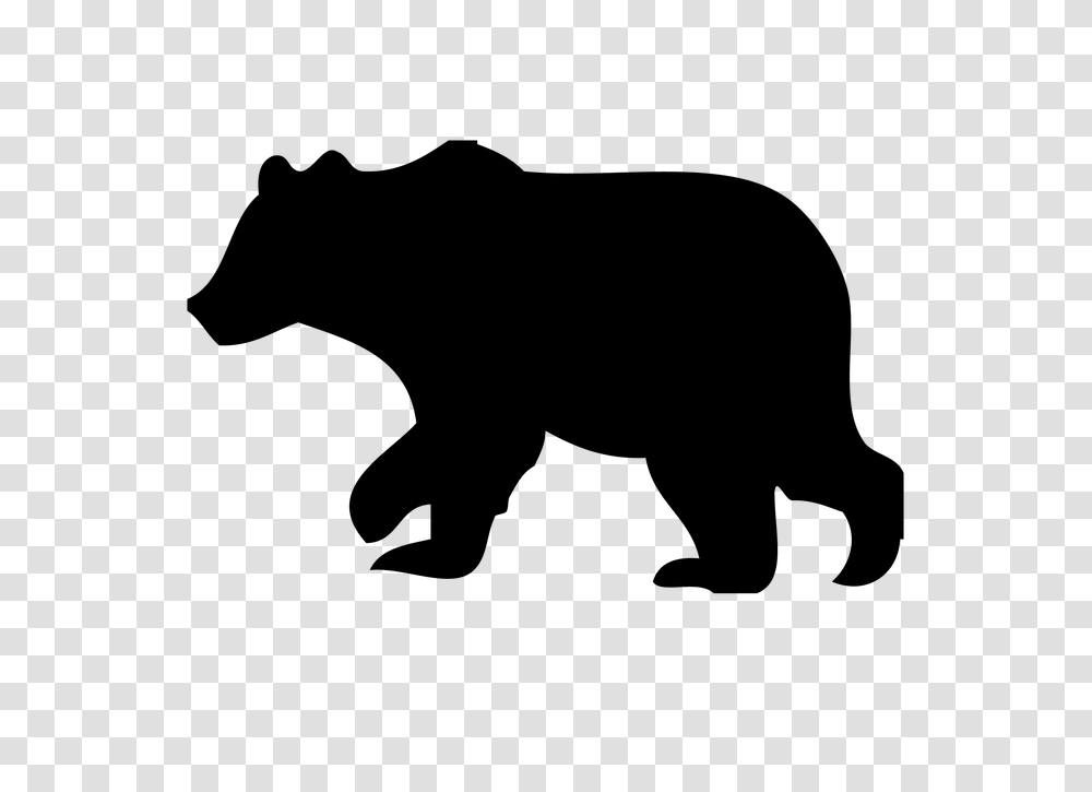 Grizzly Bear Clipart Woodland Bear, Silhouette, Mammal, Animal, Wildlife Transparent Png