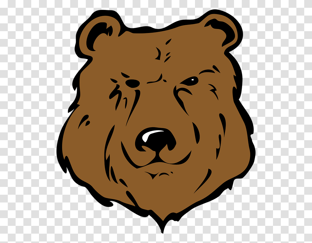 Grizzly Bear Face Cartoon, Mask Transparent Png