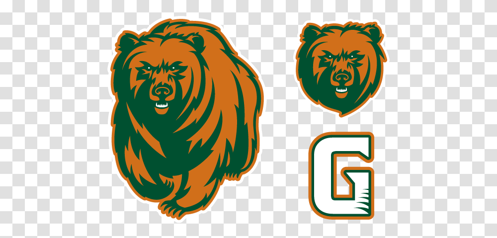 Grizzly Bear Georgia Gwinnett College Grizzly Paw Logo, Animal, Mammal, Wildlife, Beaver Transparent Png
