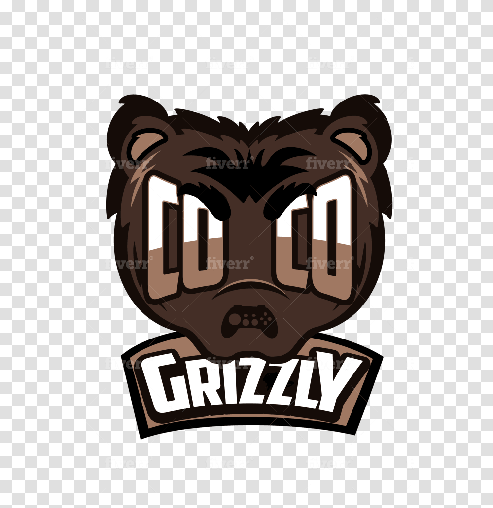 Grizzly Bear, Head, Poster, Label Transparent Png
