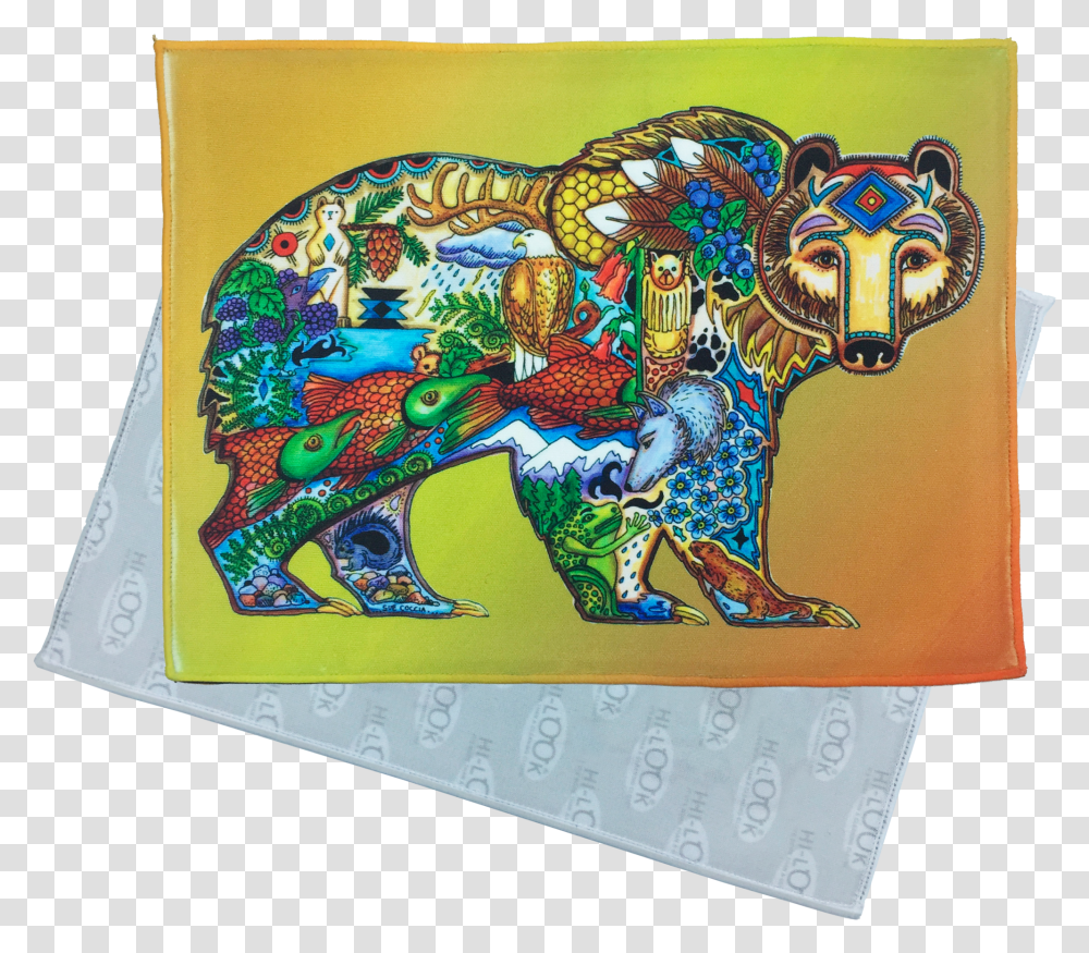 Grizzly Bear Microfiber Cleaning ClothData Zoom Native American Spirit Animals Art Transparent Png