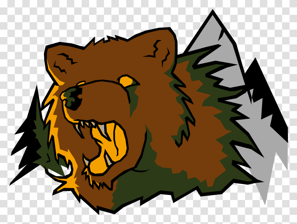 Grizzly Bear Sports Logo, Dragon, Lion Transparent Png