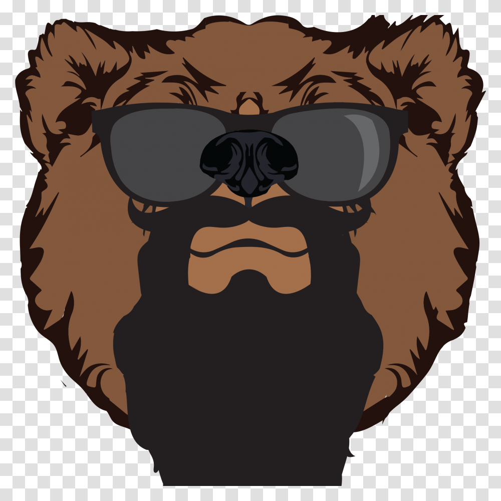 Grizzly Beard Co Grizzly Bear Face Cartoon, Sunglasses, Accessories, Accessory, Binoculars Transparent Png