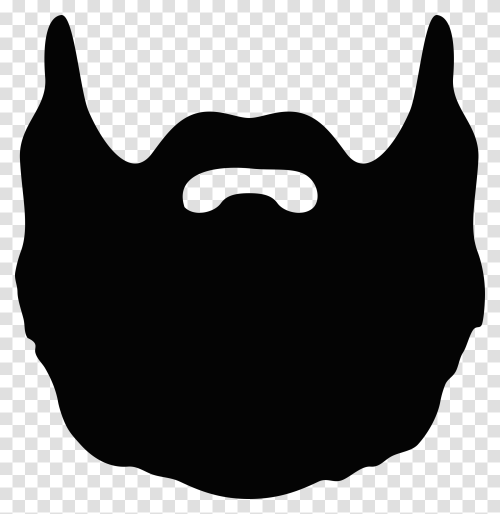 Grizzly Beard Graphic, Silhouette, Stencil, Mustache, Animal Transparent Png