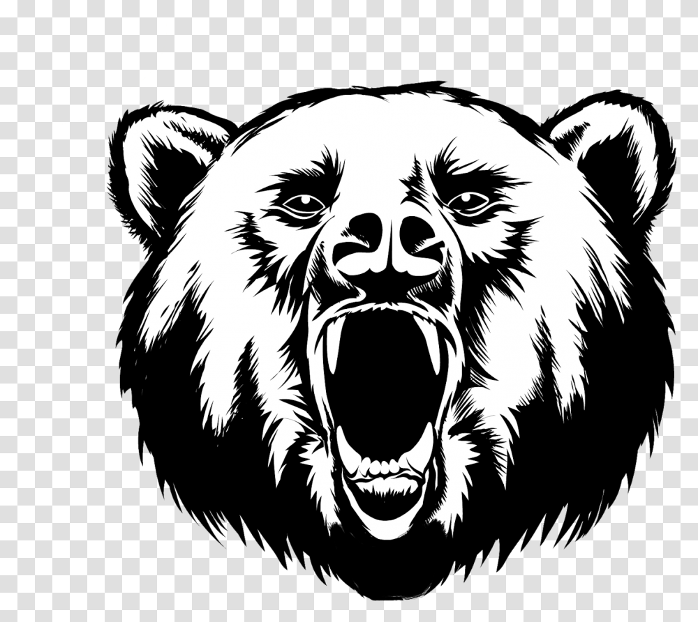 Grizzly Drawing Face Black Bear Head Drawing, Tiger, Wildlife, Mammal, Animal Transparent Png